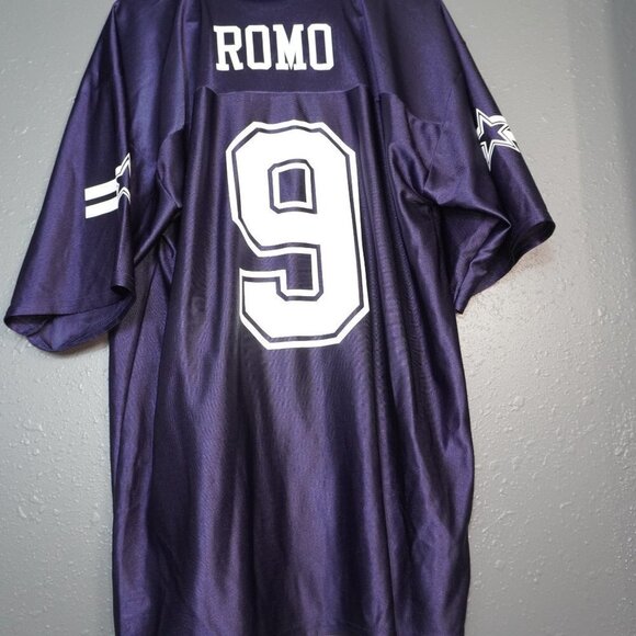 NFL Mens Dallas Cowboys Tony Romo #9 Blue Football Printed Jersey Size Large - Picture 4 of 6